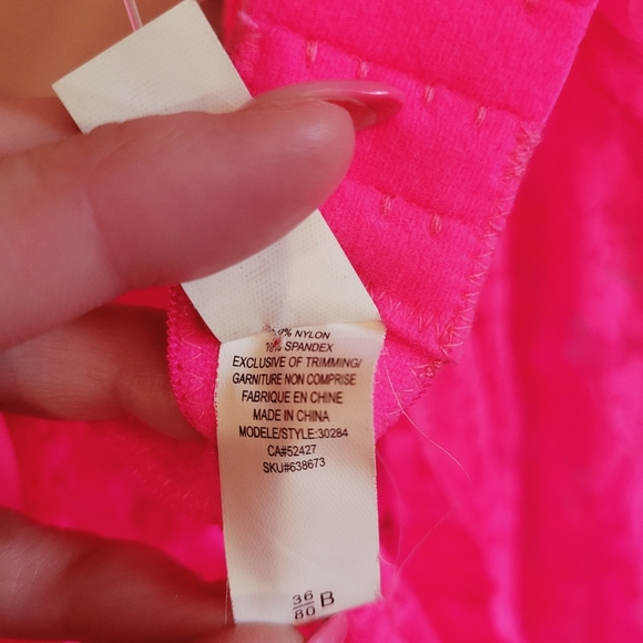 NWOT Candy Couture Hot Pink Lace Lingere - Picture 11 of 11